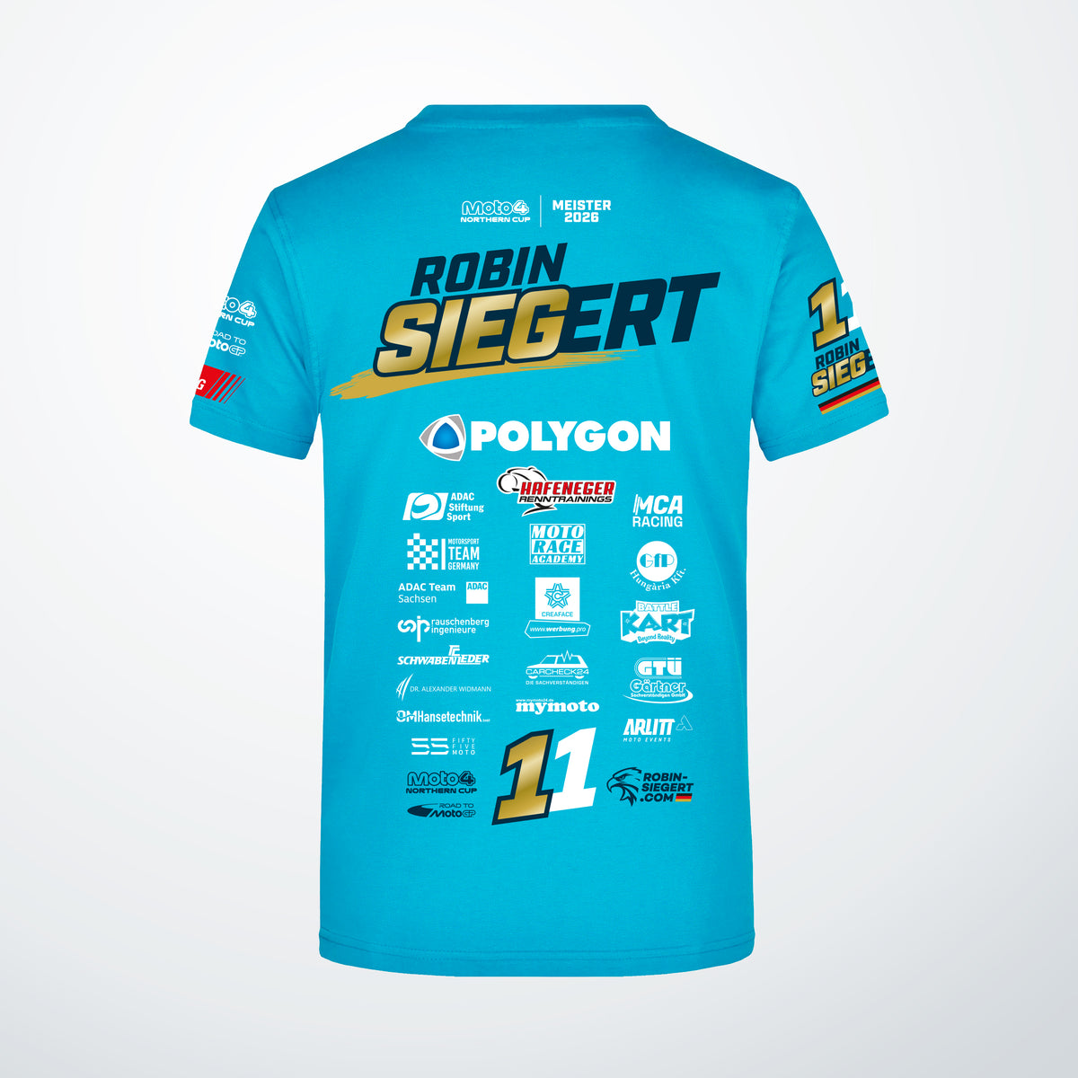 Fan-T-Shirt Moto 4 Northern Cup Meister 2026 Robin Siegert